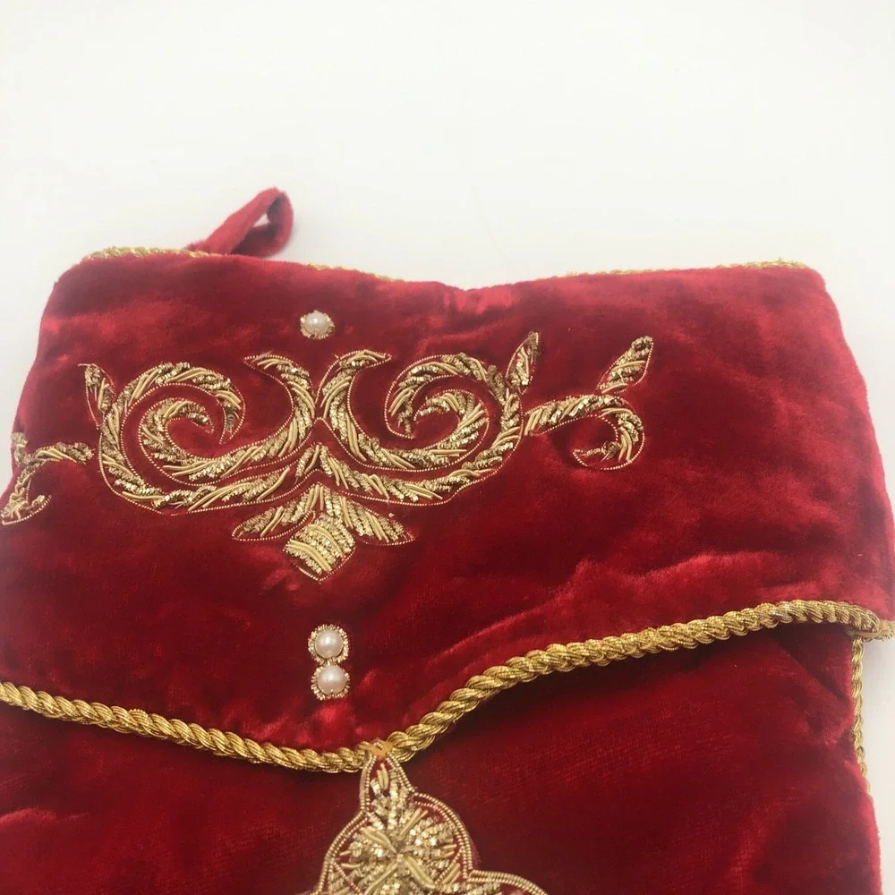 Christmas Stocking Aldik Made In India Top 100%‎ Viscose Lining Filling 100% Cot
